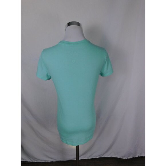 Free State M Moon & Flowers Tee Celestial Witchcore Graphic Shirt Aqua - Picture 6 of 10